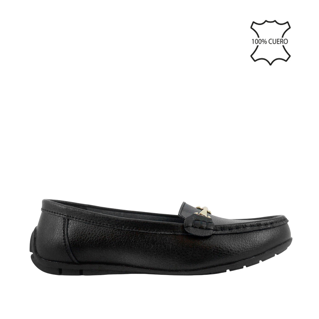 Mocasines Nelly negro para mujer
