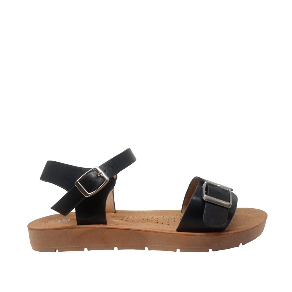 Sandalias flats Sulen negro para mujer