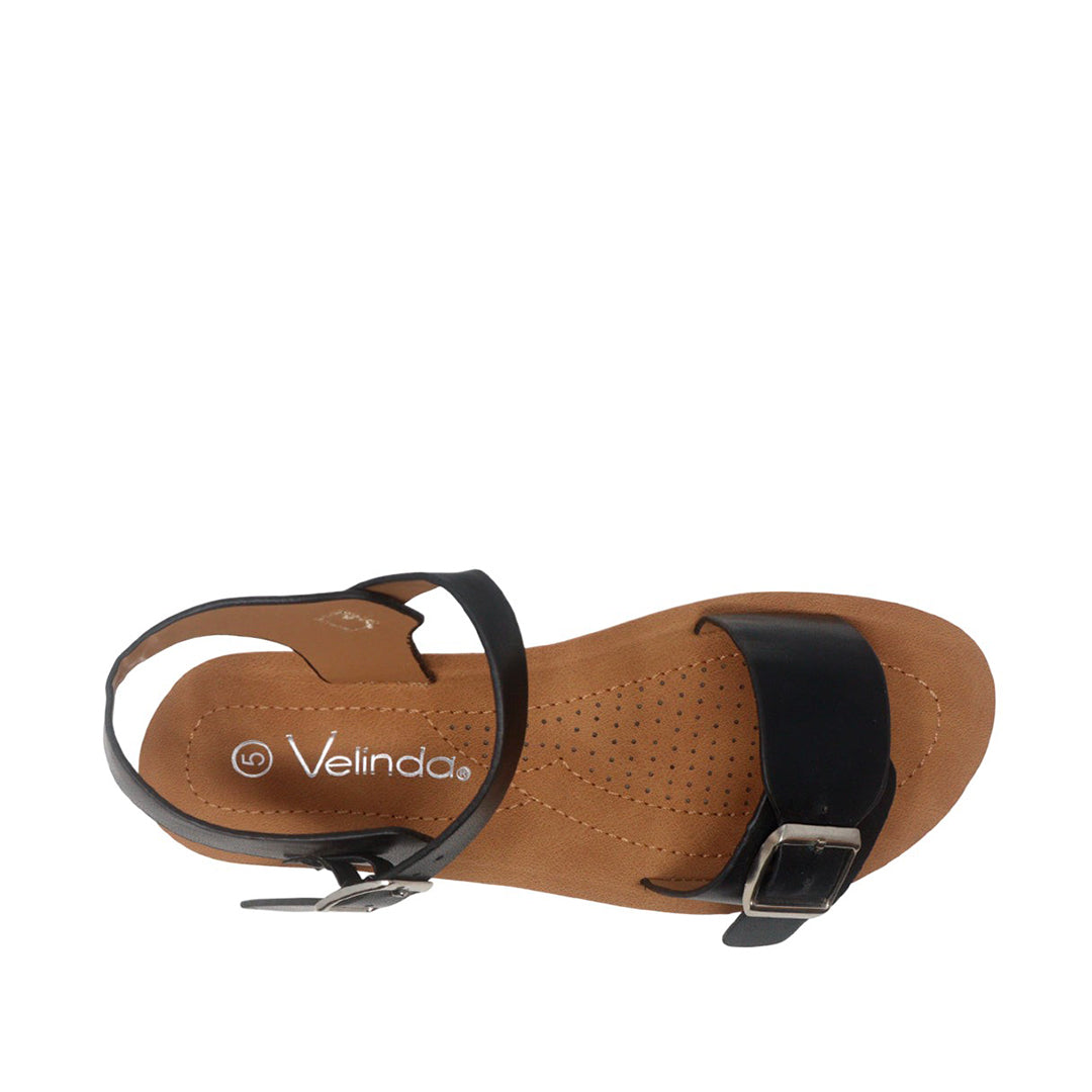 Sandalias flats Sulen negro para mujer