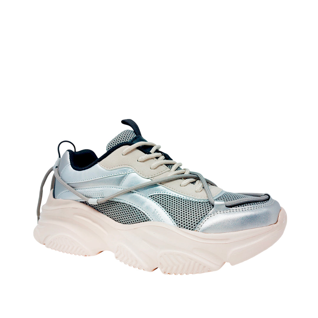 Tennis Paula plateado para mujer