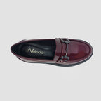 Mocasines Darlena burgundy para mujer