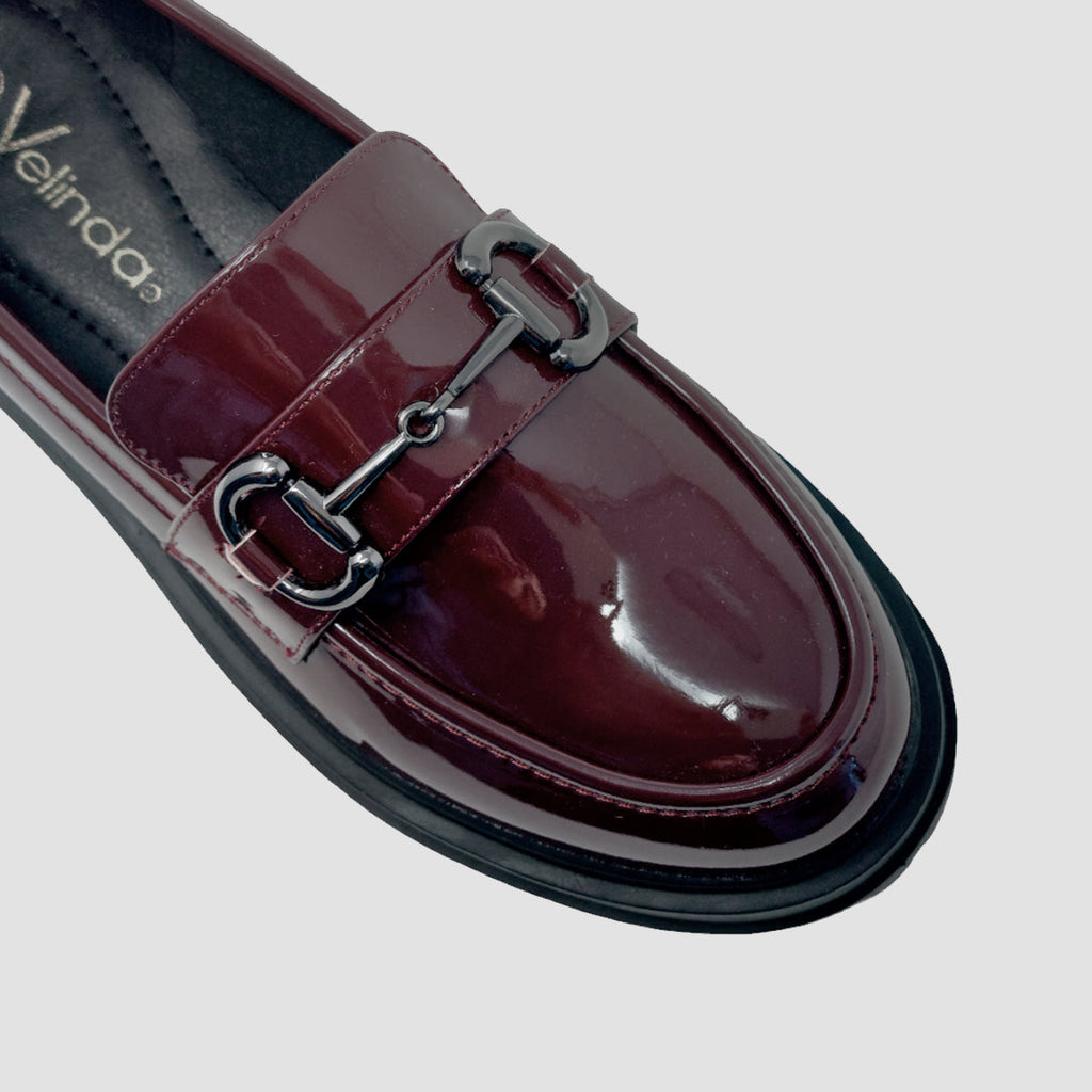 Mocasines Darlena burgundy para mujer