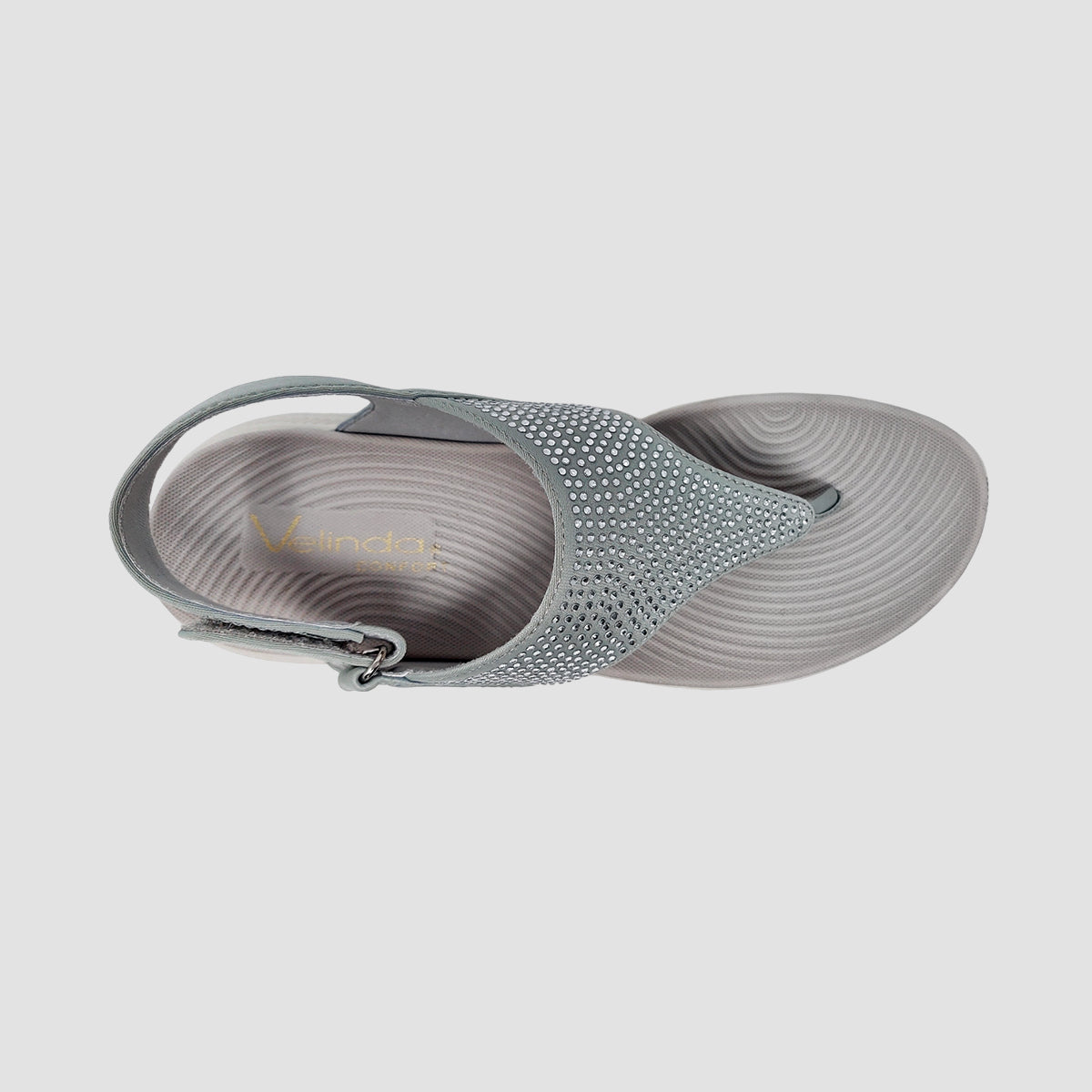 Sandalias flats Joy plateado para mujer