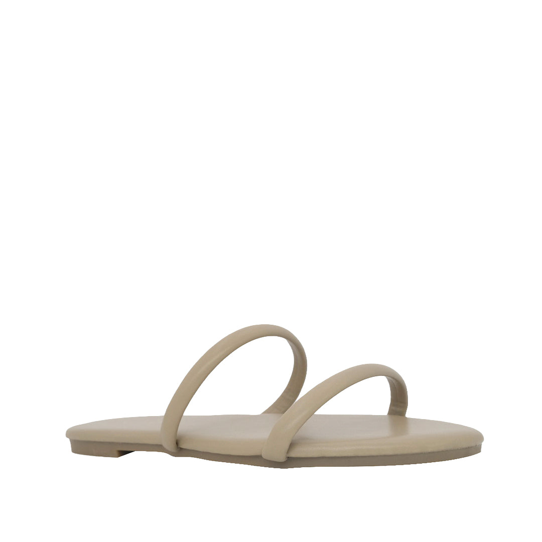 Sandalias flats Kory taupe para mujer
