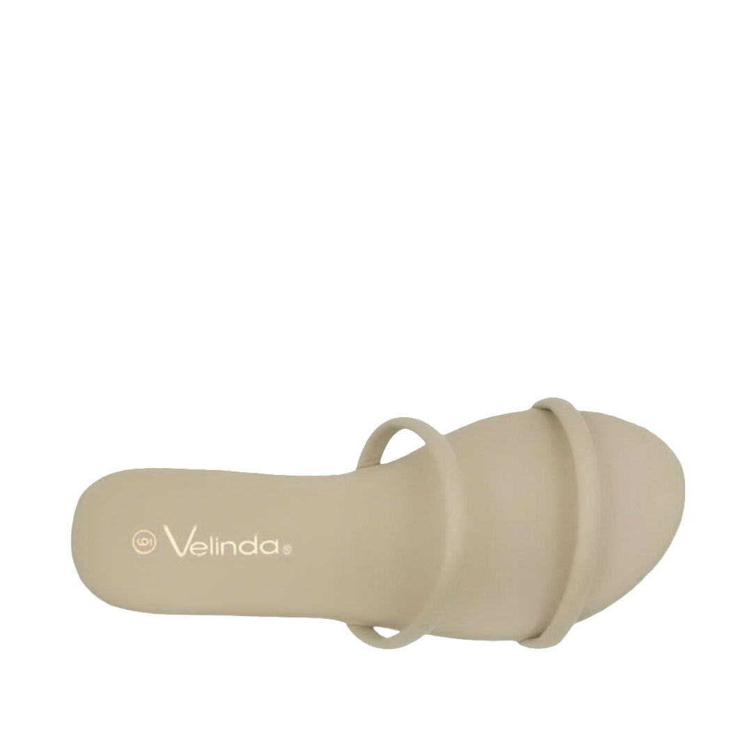 Sandalias flats Kory taupe para mujer