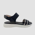 Sandalias flats Lena negro para mujer