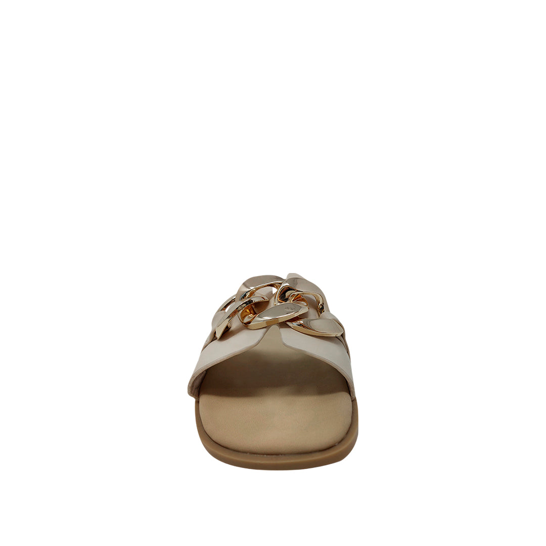 Sandalias flats Mariam hueso para mujer