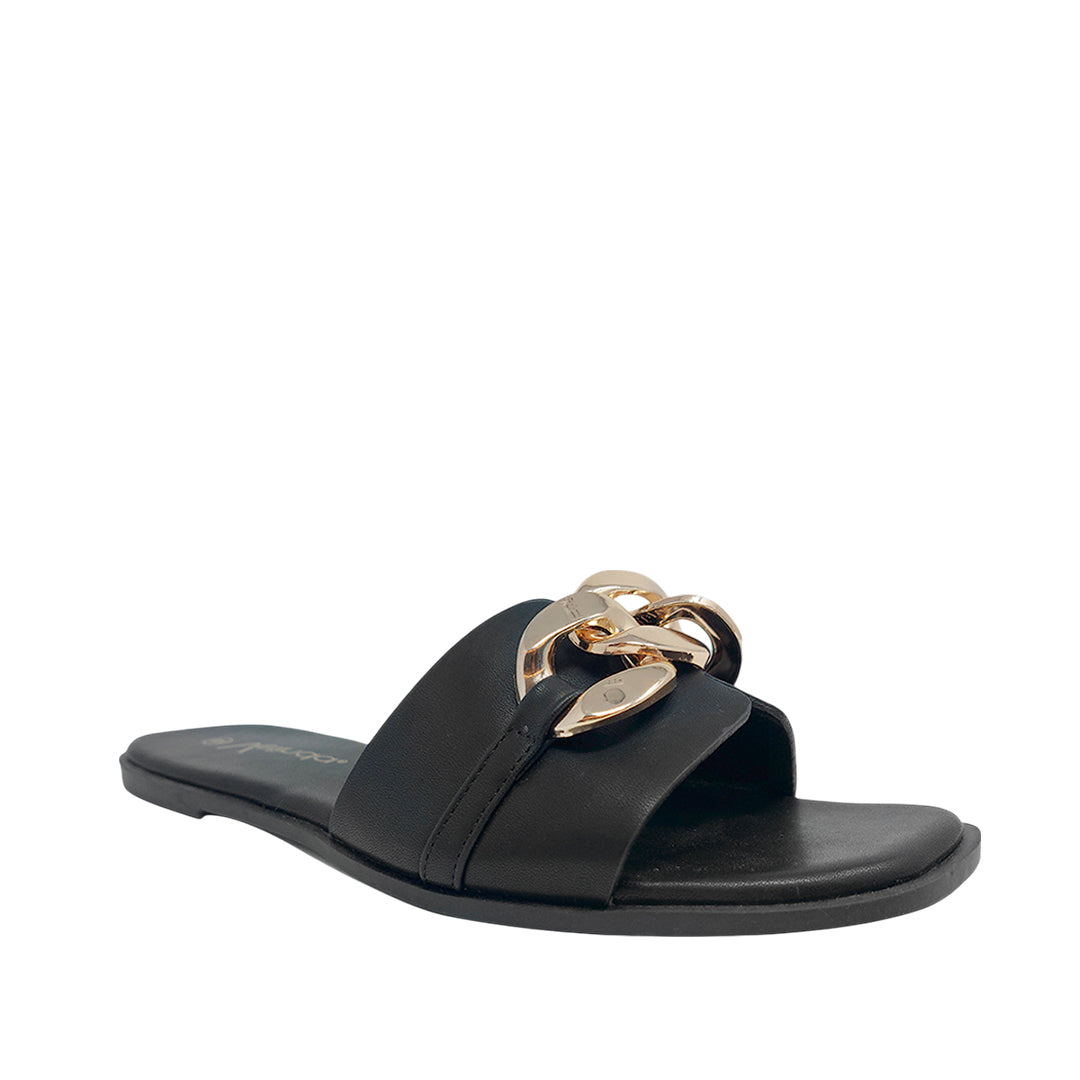 Sandalias flats Mariam negro para mujer