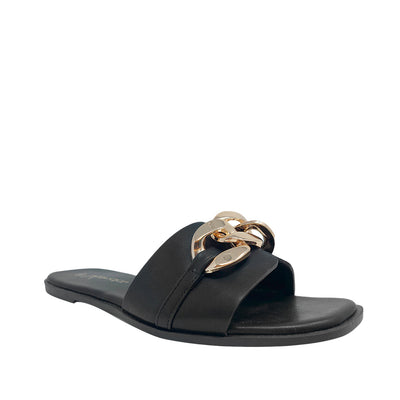 Sandalias flats Mariam negro para mujer