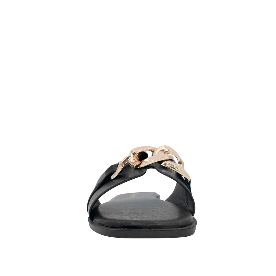 Sandalias flats Mariam negro para mujer