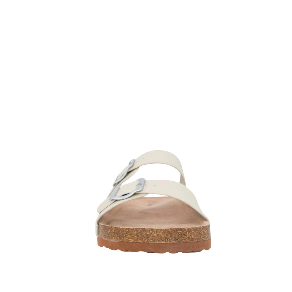 Sandalias flats Mirka hueso para mujer