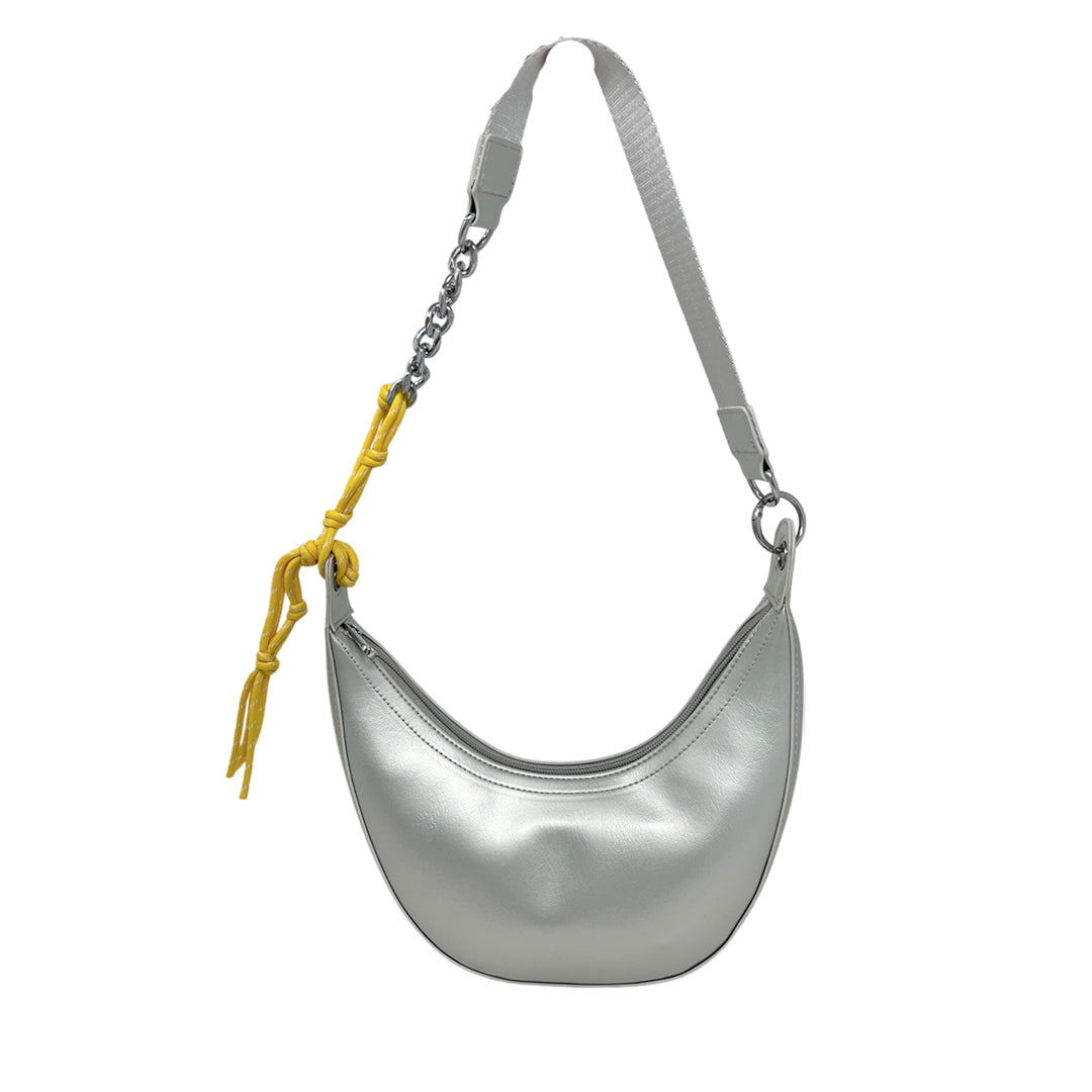 Cartera Ode color plateado