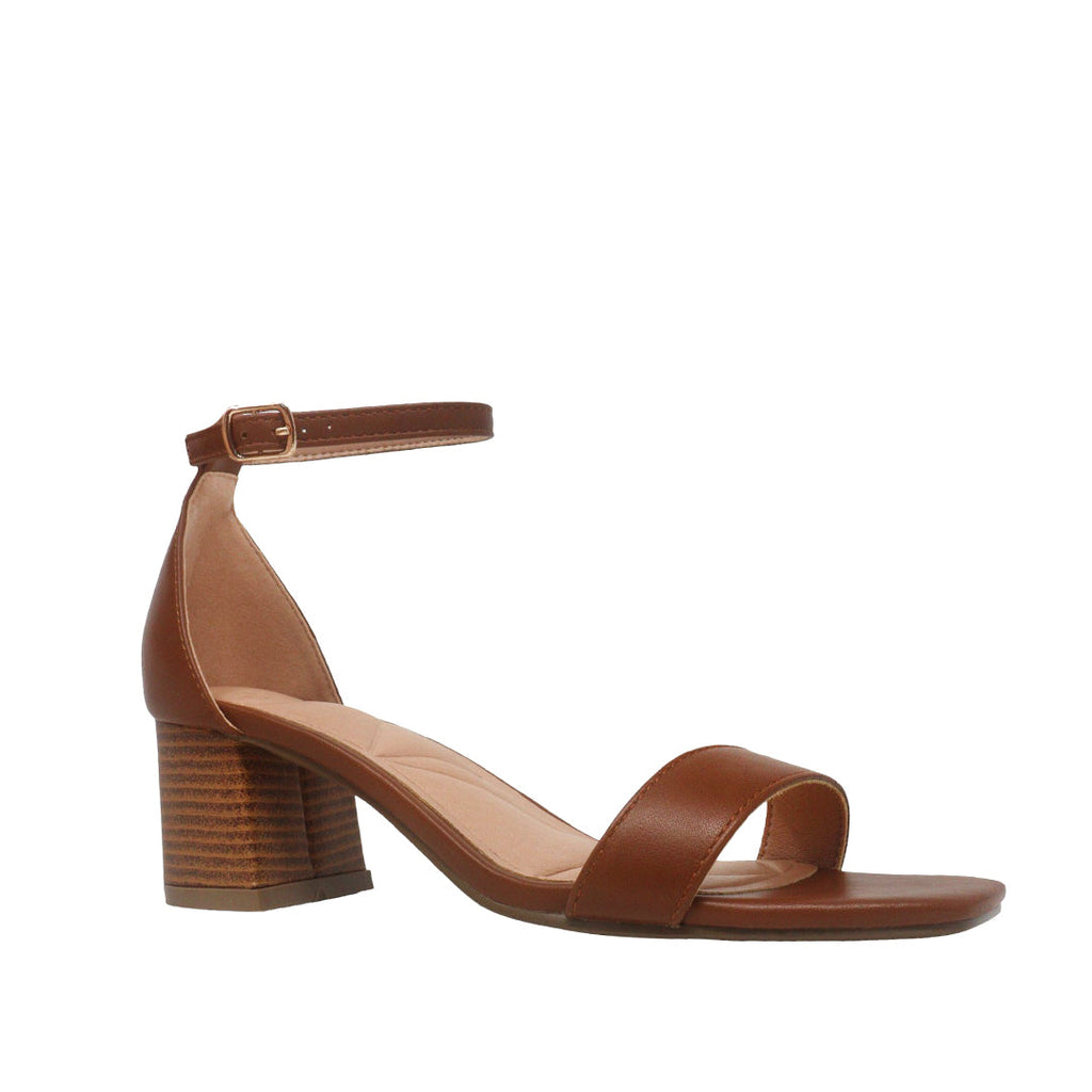 Sandalias de tacón Rocio para mujer color tan