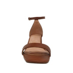 Sandalias de tacón Rocio para mujer color tan