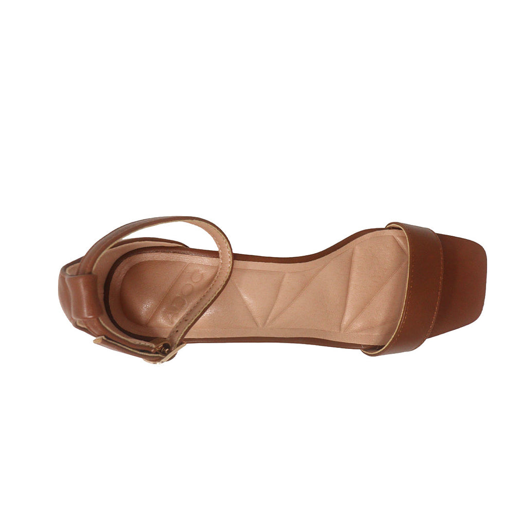 Sandalias de tacón Rocio para mujer color tan