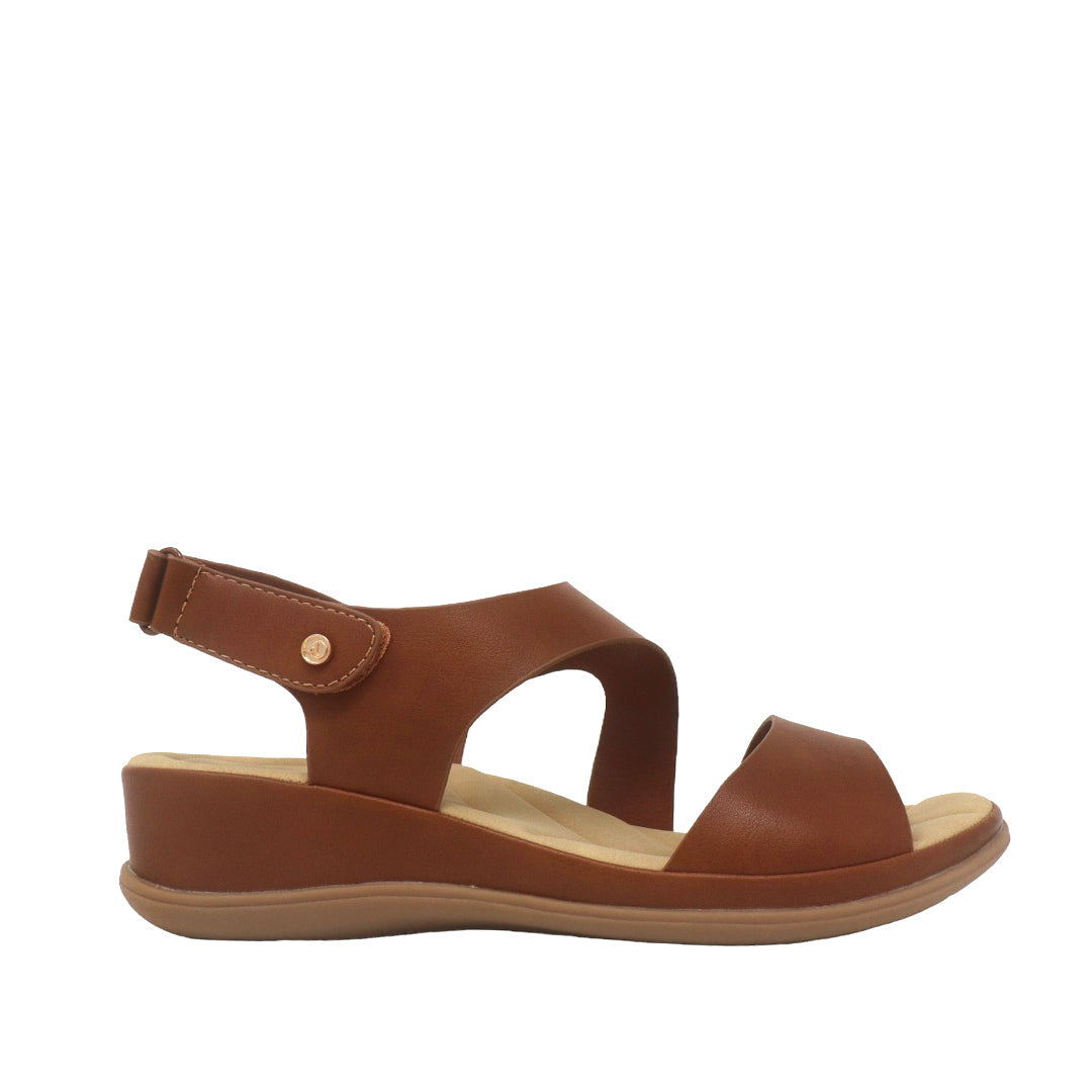 Sandalias de cuña Marga para mujer color café