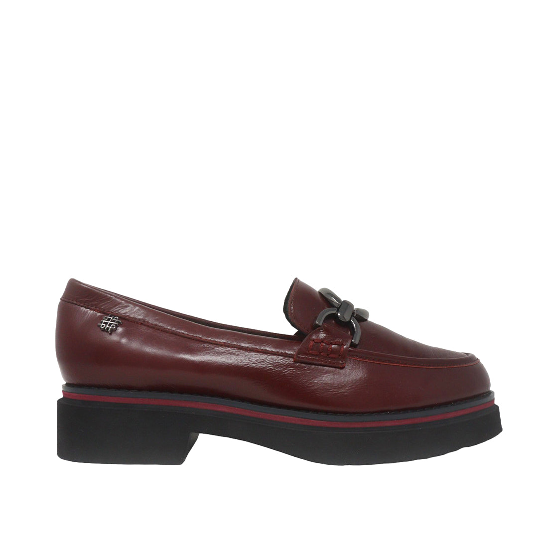 Mocasines Mikkaela para mujer color burgundy