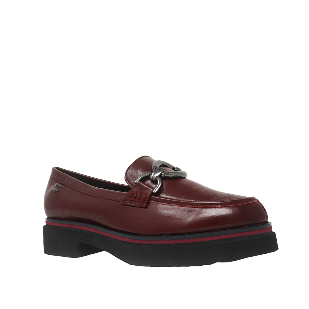Mocasines Mikkaela para mujer color burgundy