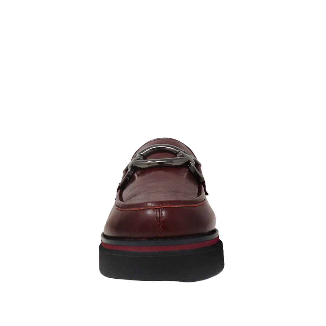 Mocasines Mikkaela para mujer color burgundy