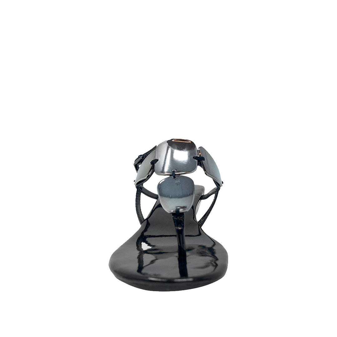 Sandalias Lisa negro para mujer