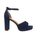 Sandalias de tacón Meryl para mujer color denim