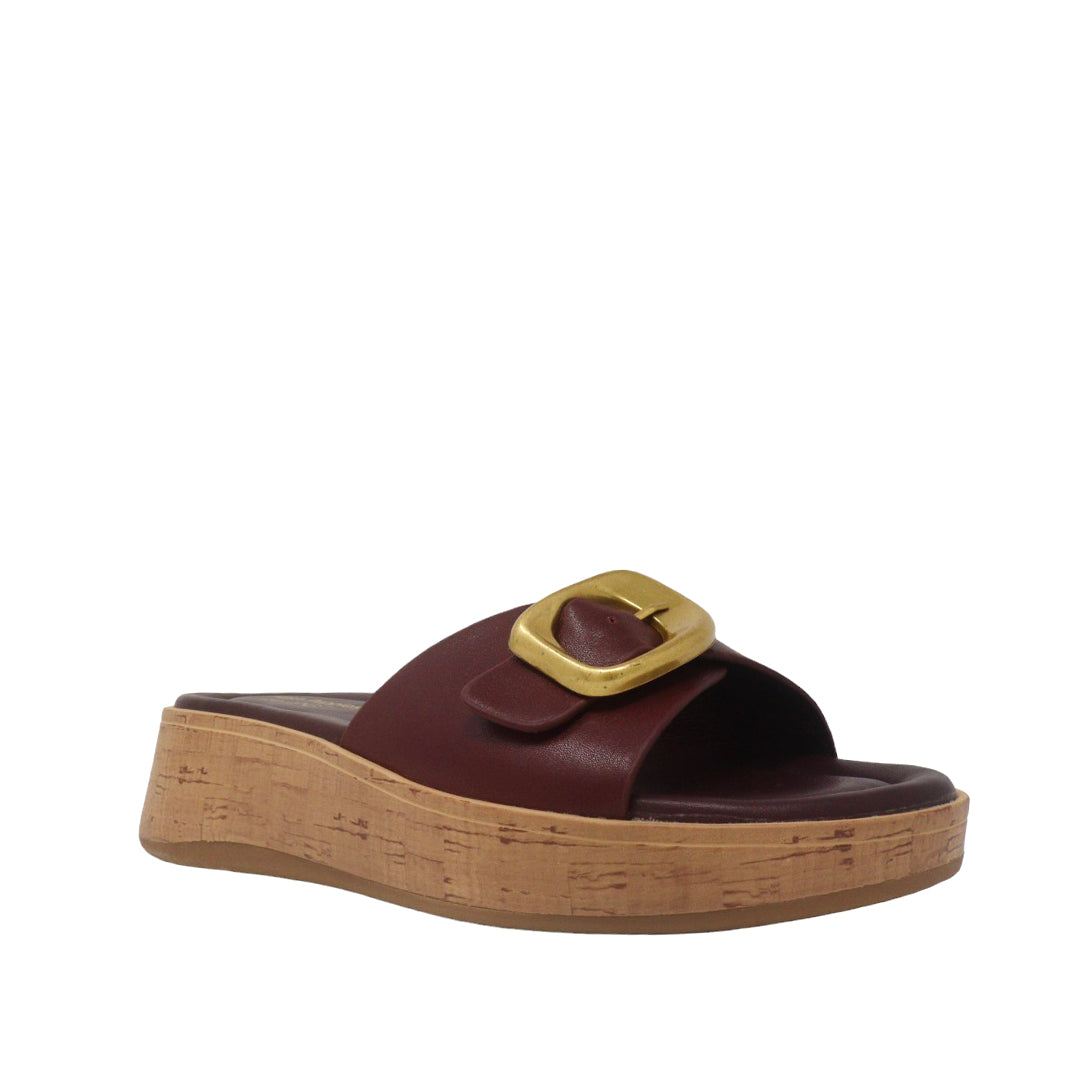 Sandalias Raiven para mujer color burgundy