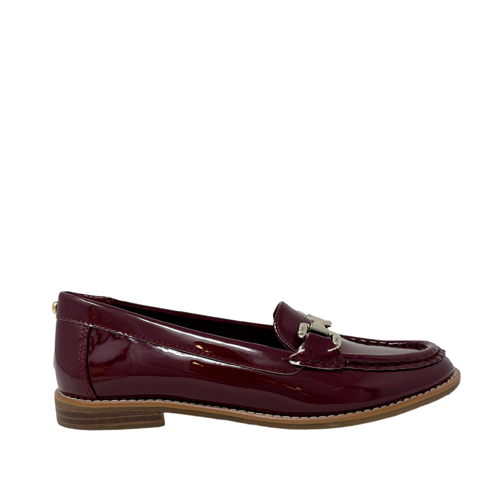 Mocasines Naava para mujer color burgundy