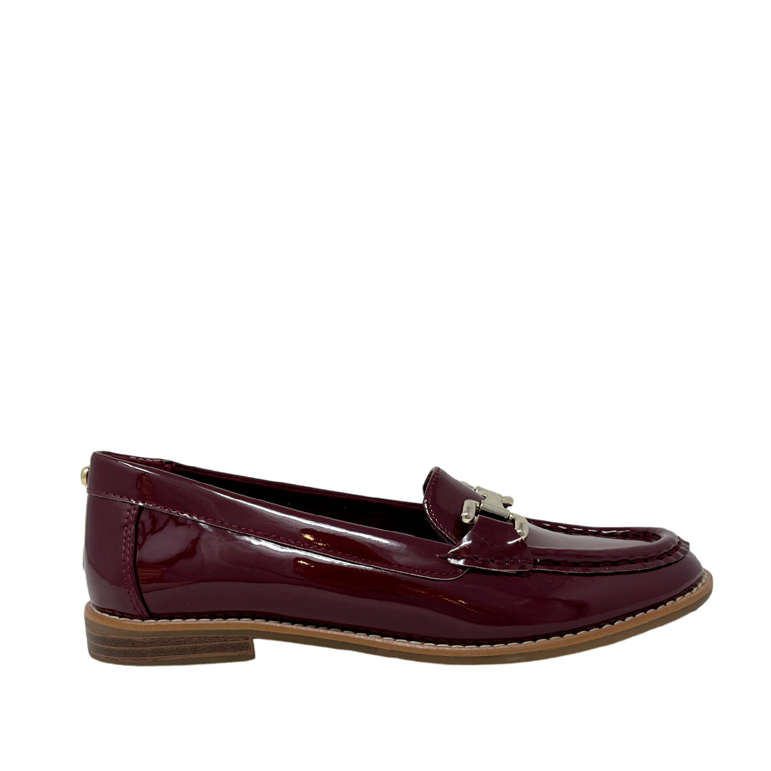 Mocasines Naava para mujer color burgundy