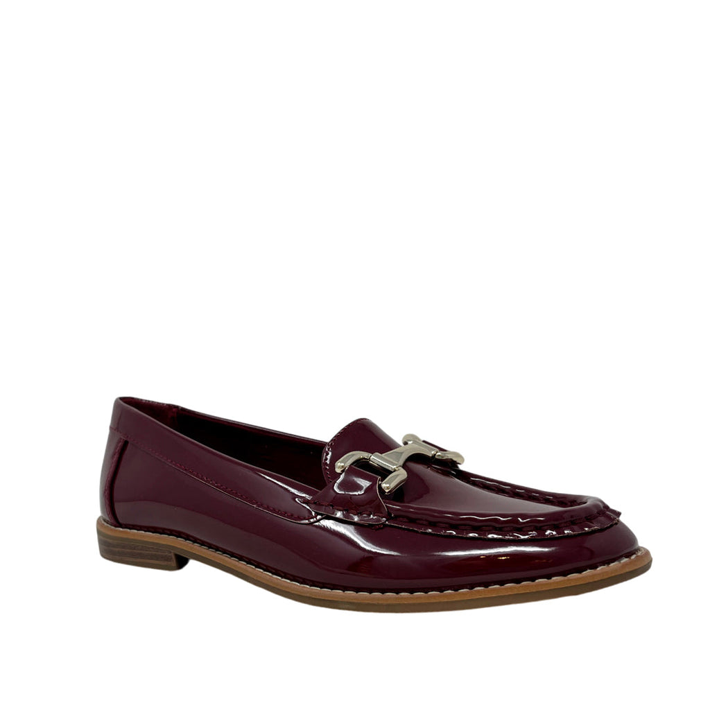Mocasines Naava para mujer color burgundy