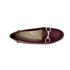 Mocasines Naava para mujer color burgundy