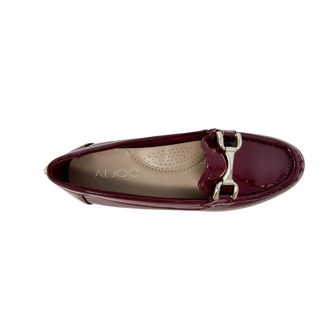 Mocasines Naava para mujer color burgundy
