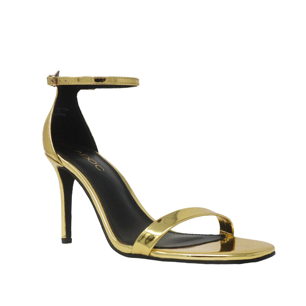 Sandalias de tacón Brazen para mujer color dorado