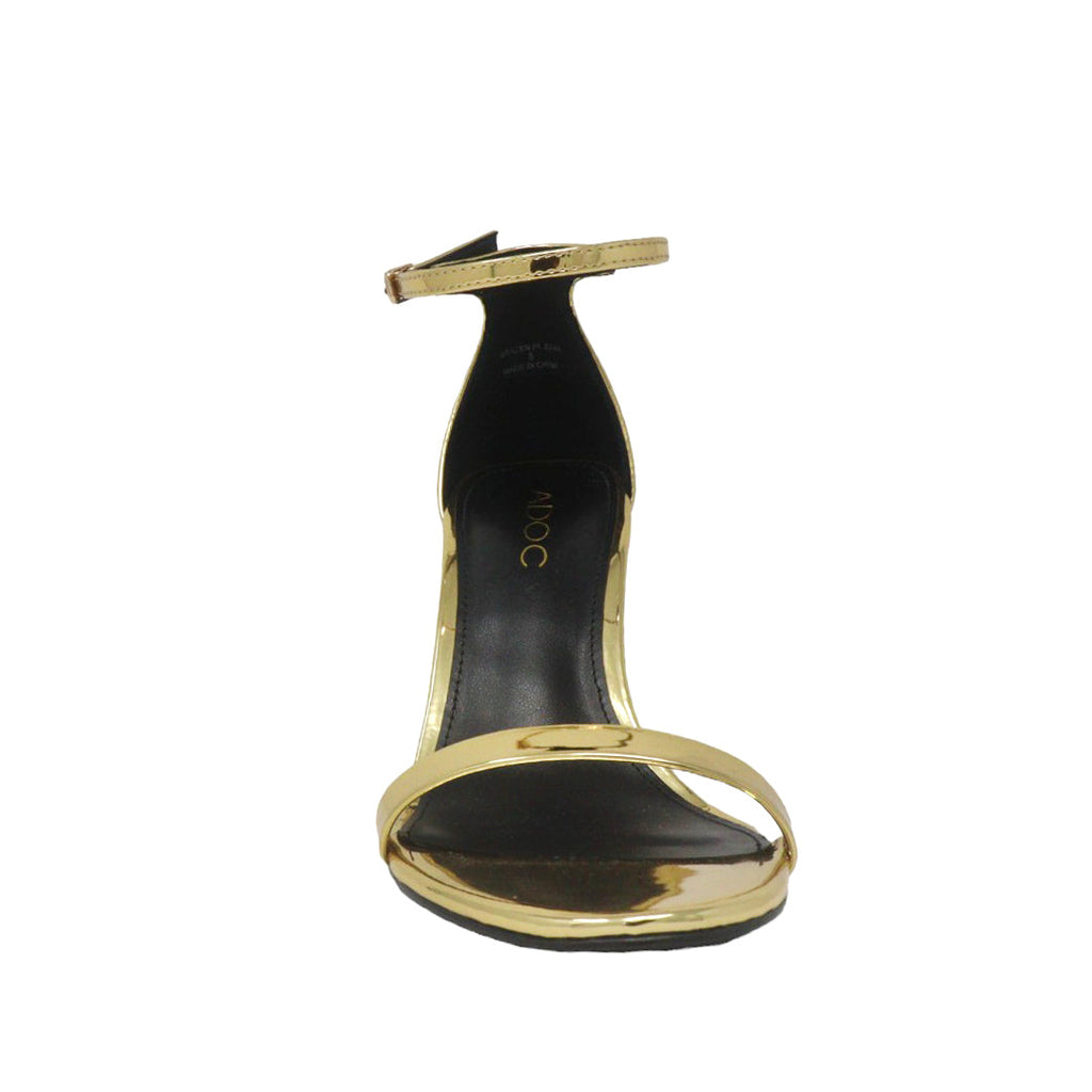 Sandalias de tacón Brazen para mujer color dorado