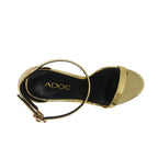 Sandalias de tacón Brazen para mujer color dorado