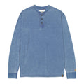 Camisa Burnout Henley para hombre color azul