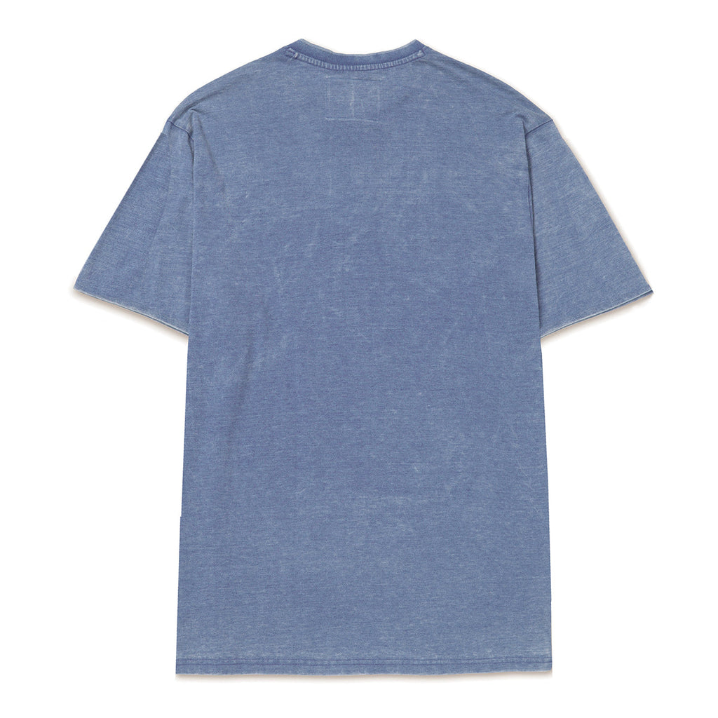 Camisa Polo Burnout Henley para hombre color azul
