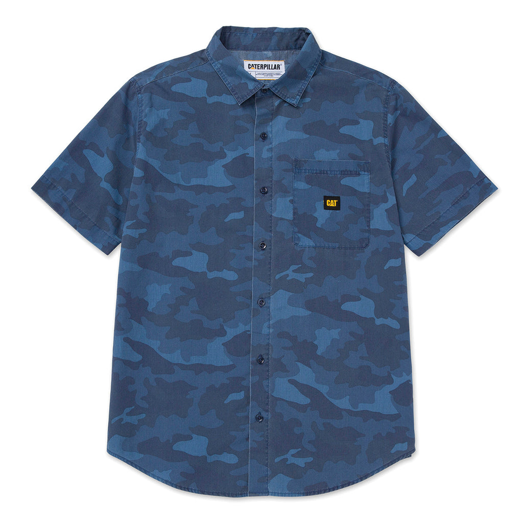 Camisa Relaxed Poplin para hombre color azul