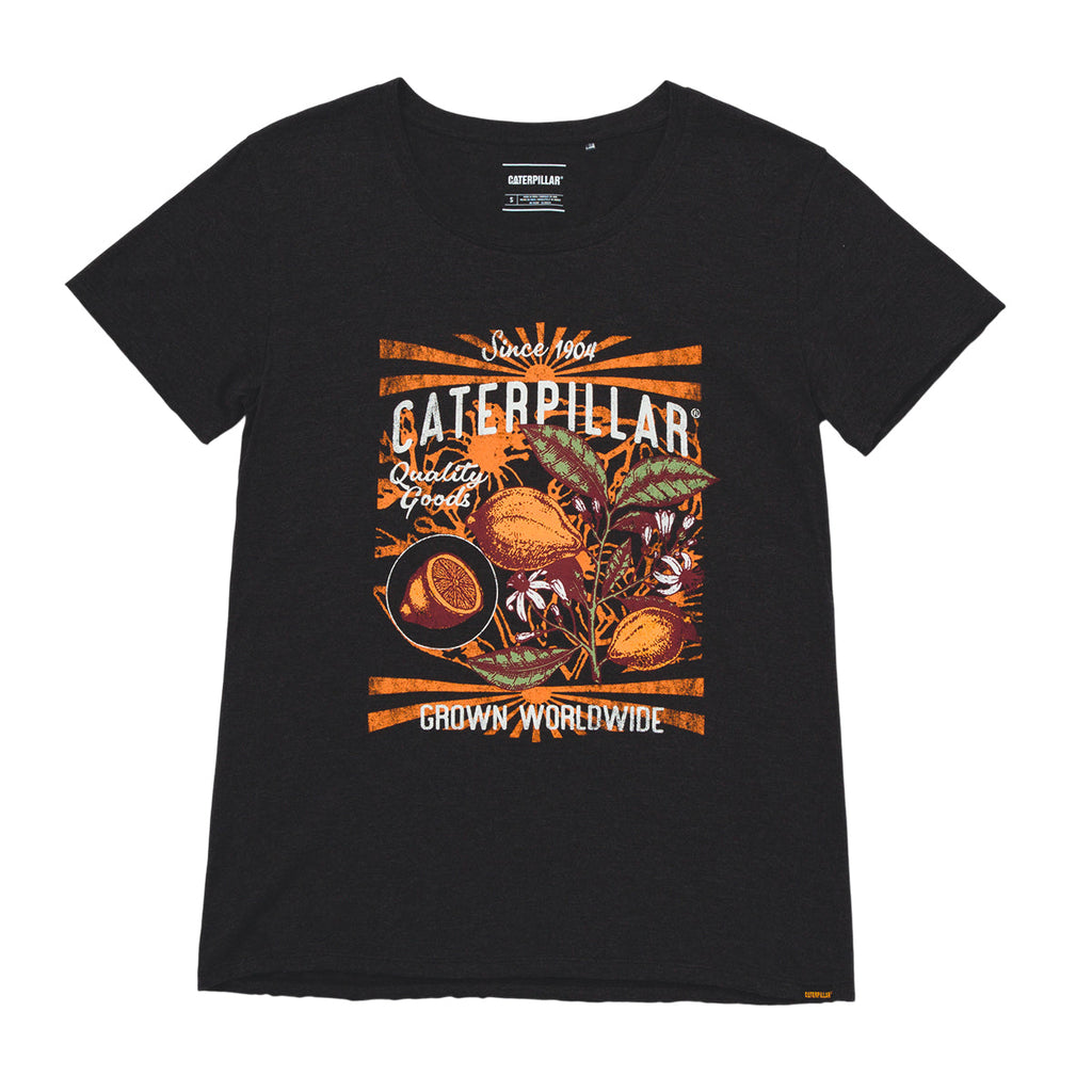 Camiseta Crew Graphic para mujer color negro