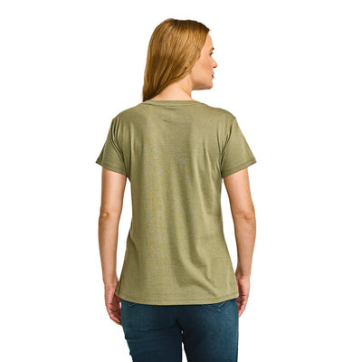 Camiseta Crew Graphic para mujer color olivo