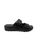 Sandalias flats Dari 2 para mujer color negro