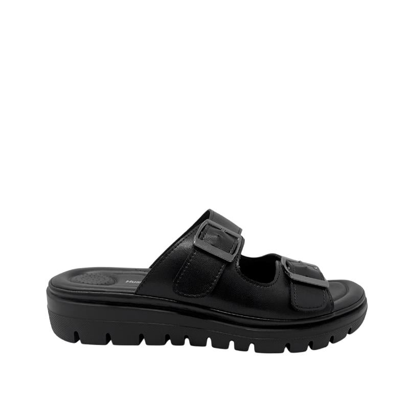 Sandalias flats Dari 2 para mujer color negro