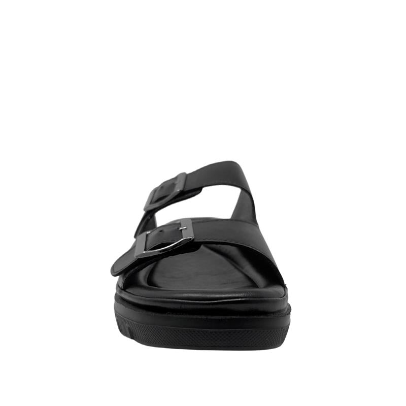 Sandalias flats Dari 2 para mujer color negro