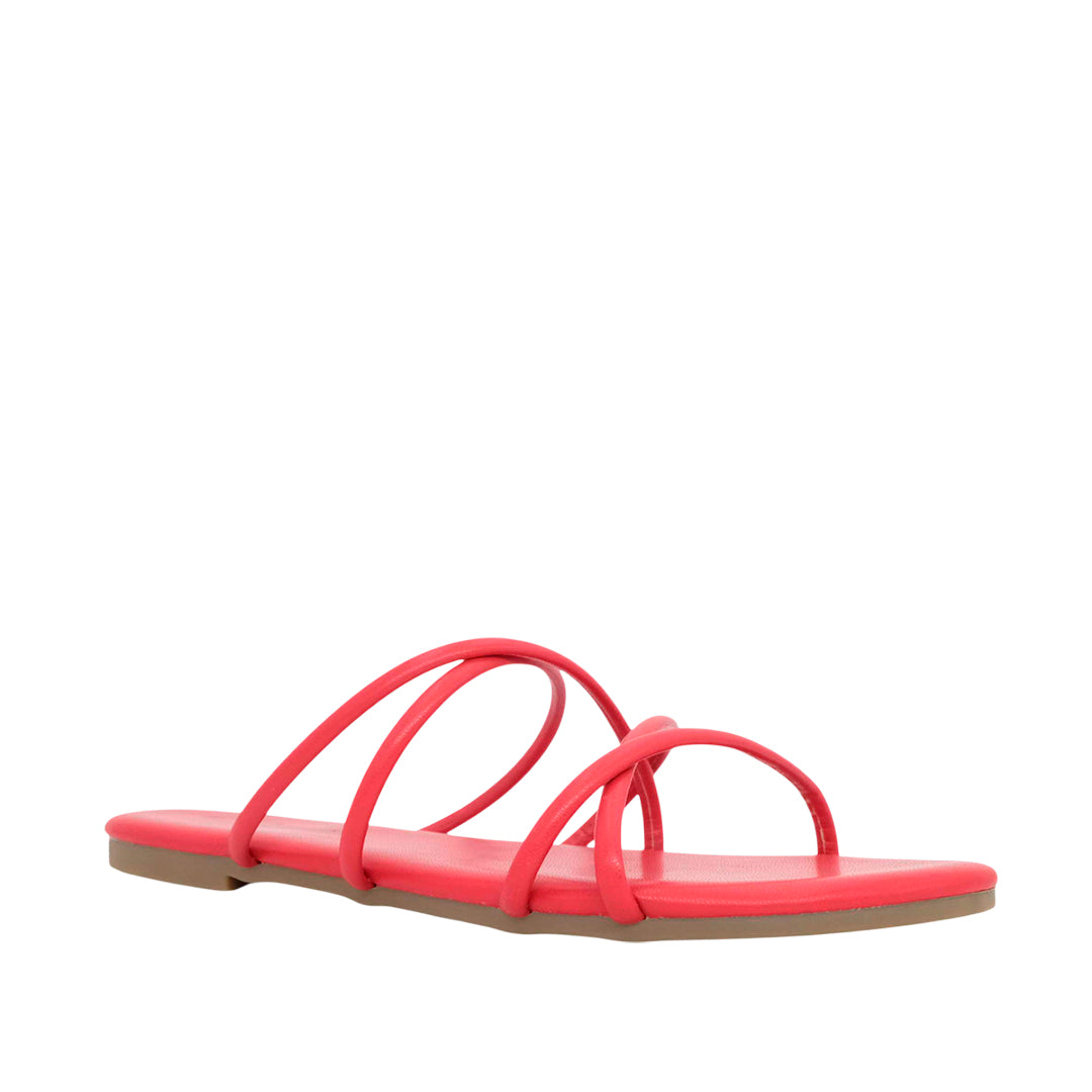 Sandalias flats Keren rojo