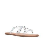 Sandalias flats Valeria blanco