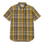 Camisa Plaid Poplin para hombre color amarillo