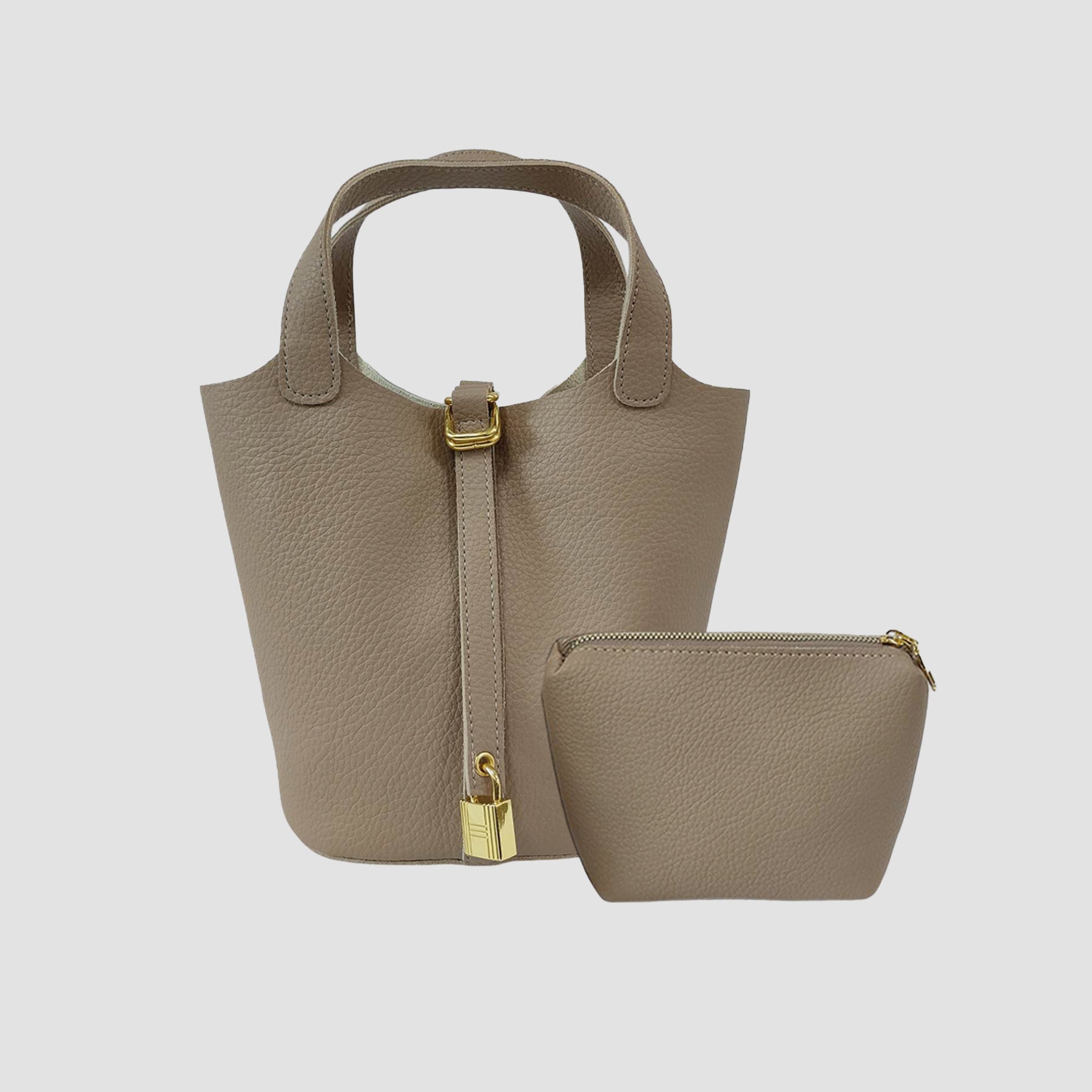 Cartera satchel Bucket taupe