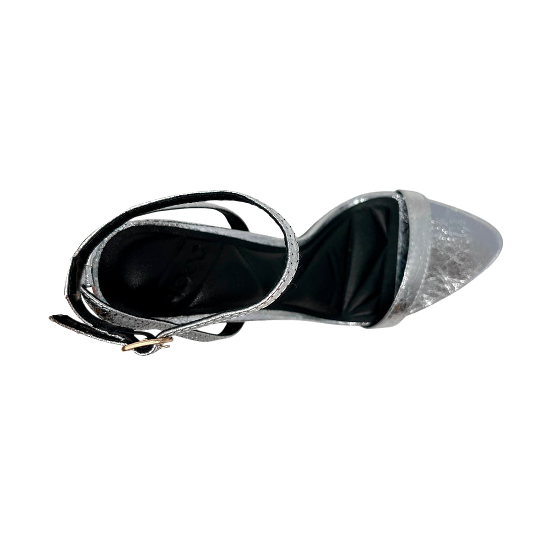 Sandalias de tacón Tessa para mujer color plateado