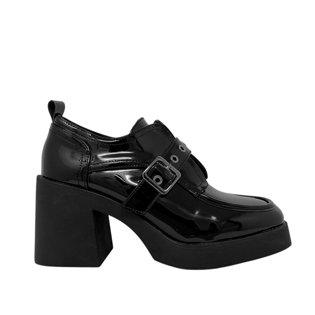 Mocasines con tacón Tabitha para mujer color negro