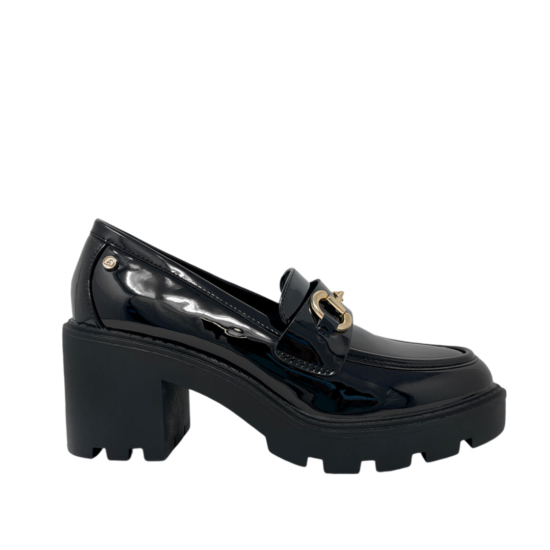 Mocasines con tacon Tabitha para mujer color burgundy