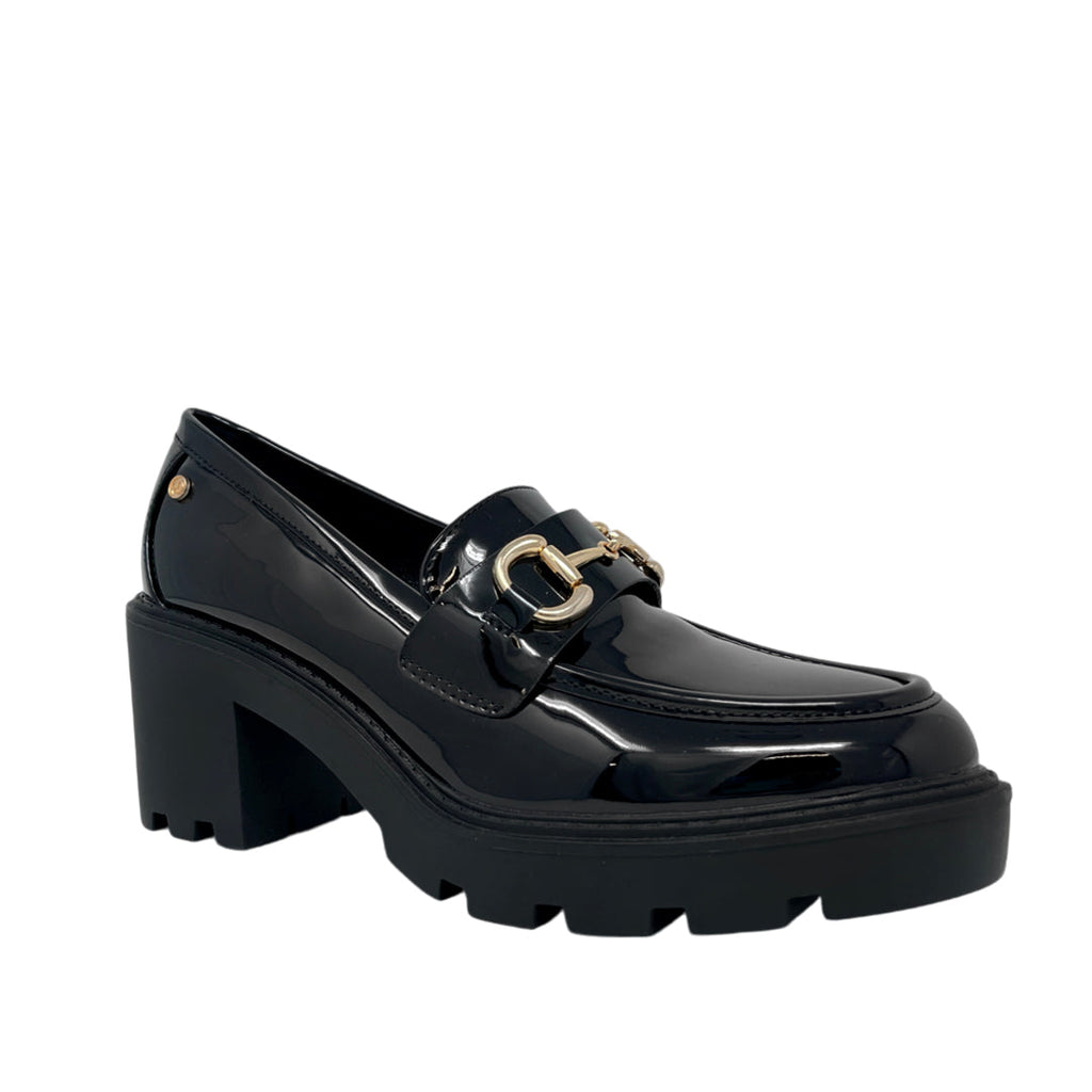 Mocasines con tacon Tabitha para mujer color burgundy